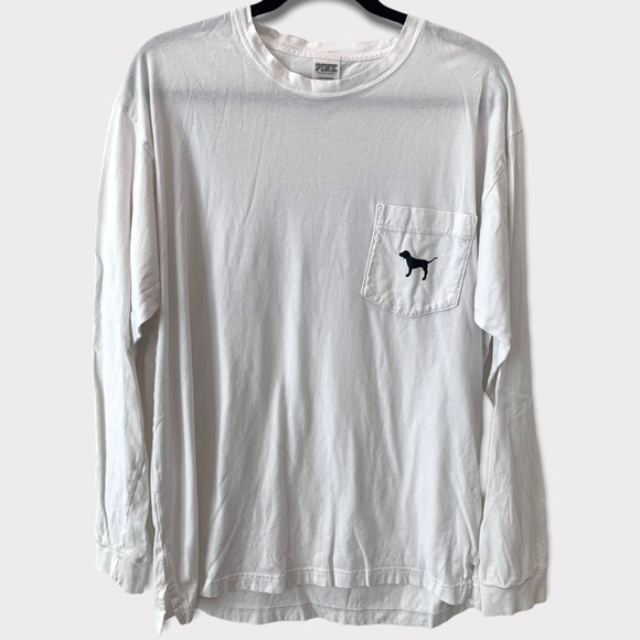 PINK Victoria's Secret Tops - VICTORIA SECRET | PINK White Tee